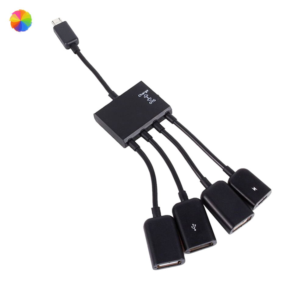 Hub Chia Cổng Sạc Micro Usb Kèm Công Tắc Cho Xiaomi Tablet Chuột Bàn Phím Yksb