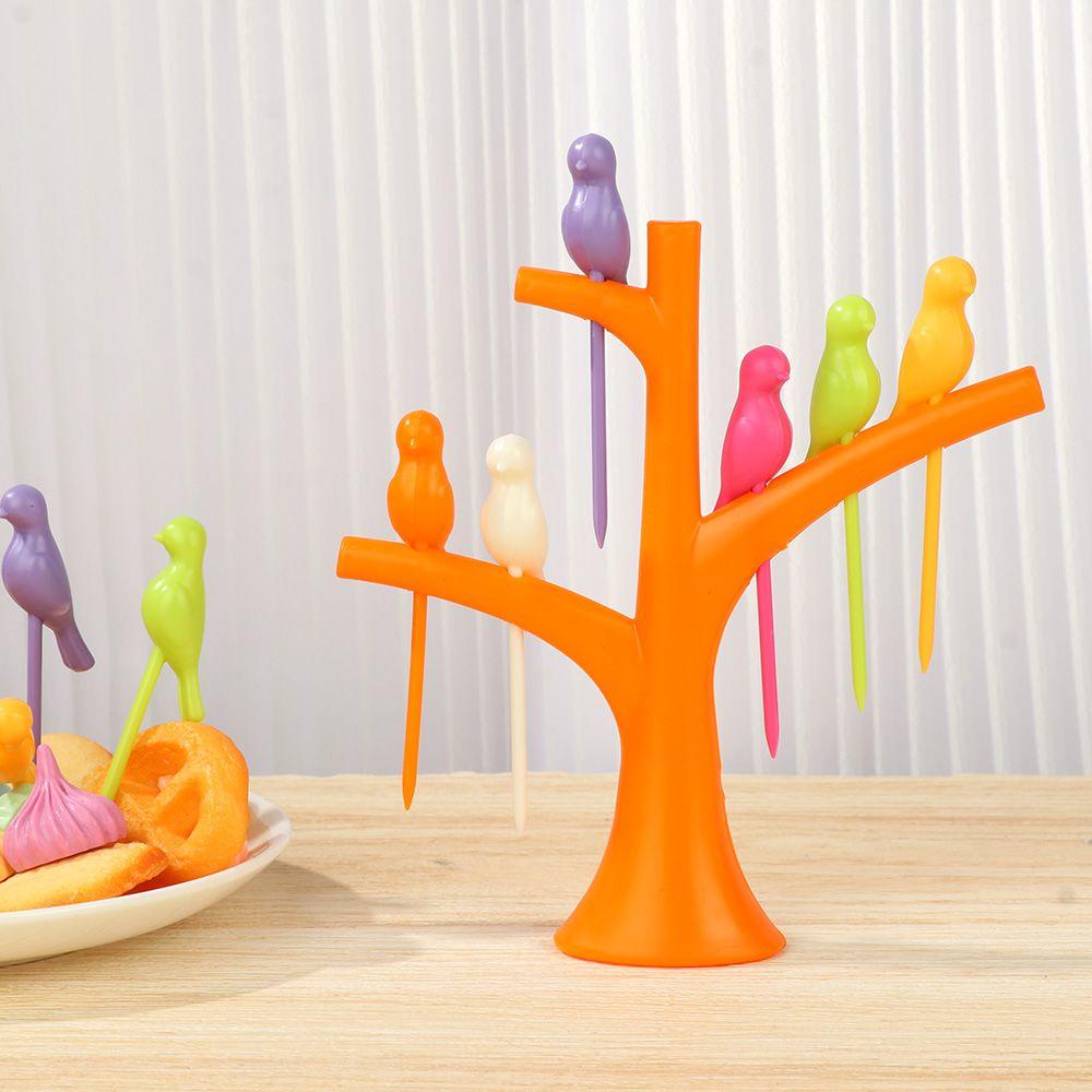 Nĩa Ăn Trái Cây 1 Đế Hình Cây + Chim Tăm Xỉa Răng