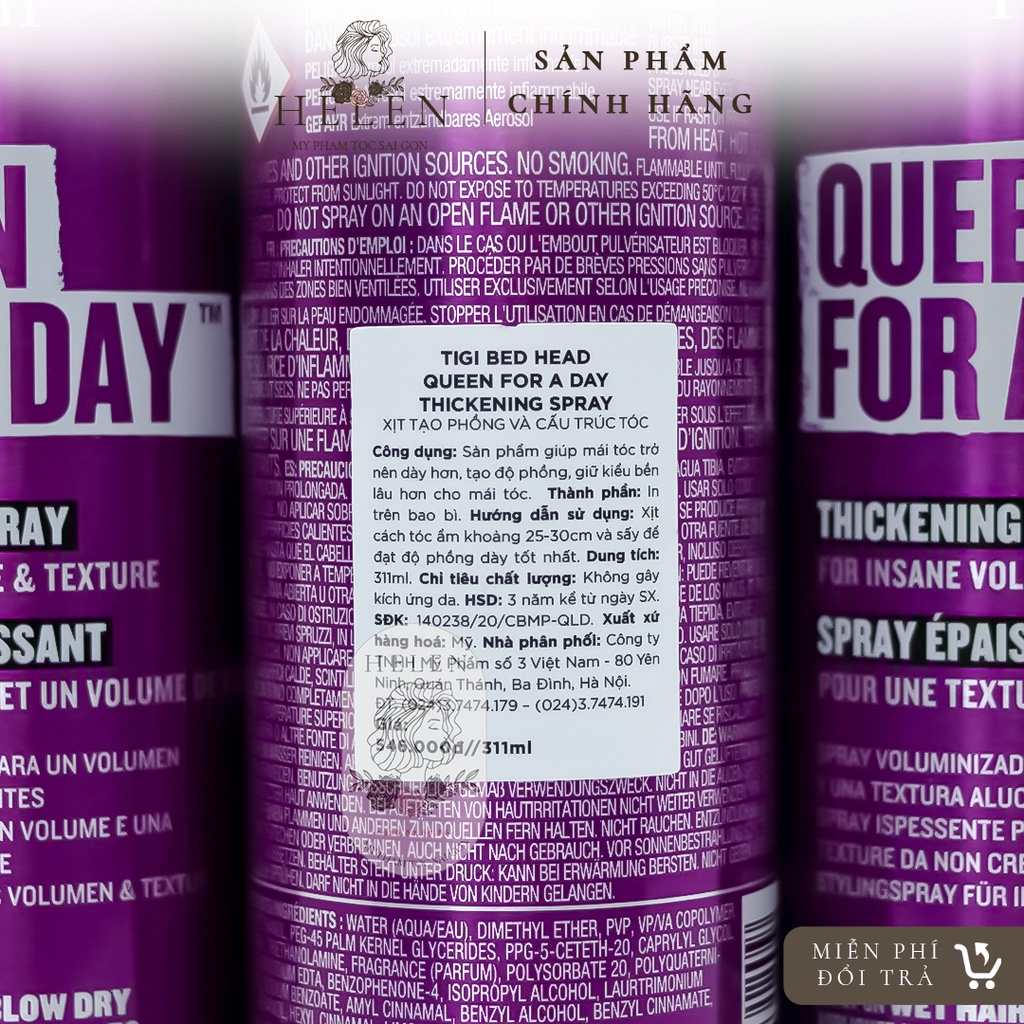 TIGI Xịt Tạo Phồng Tóc Tigi Bed Head Superstar Queen For a Day 311ml