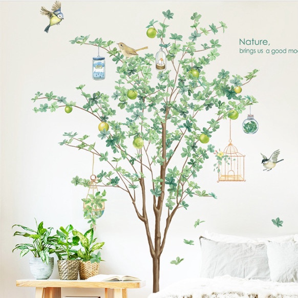Decal trang trí tường - Cây ổi xanh tươi-BA2188