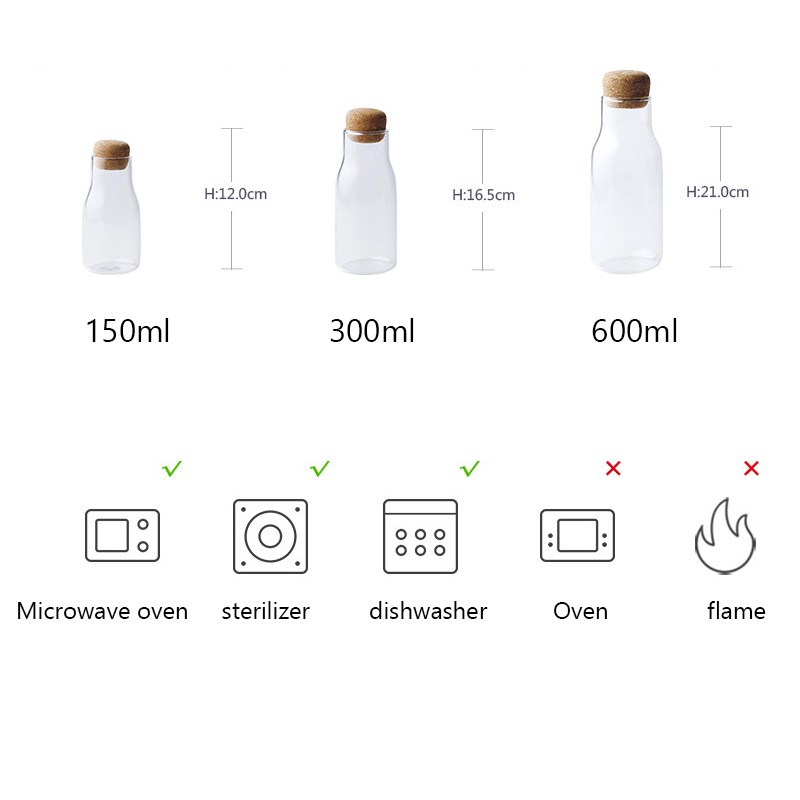 Bình đựng bảo quản SWEEJAR chất liệu thủy tinh chịu nhiệt