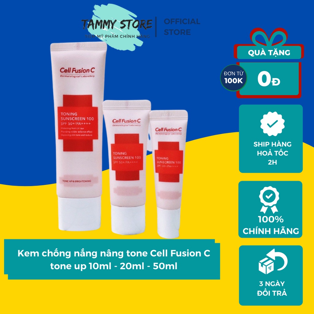 Kem chống nắng Cell Fusion C Toning Sunscreen 100 nâng tông da