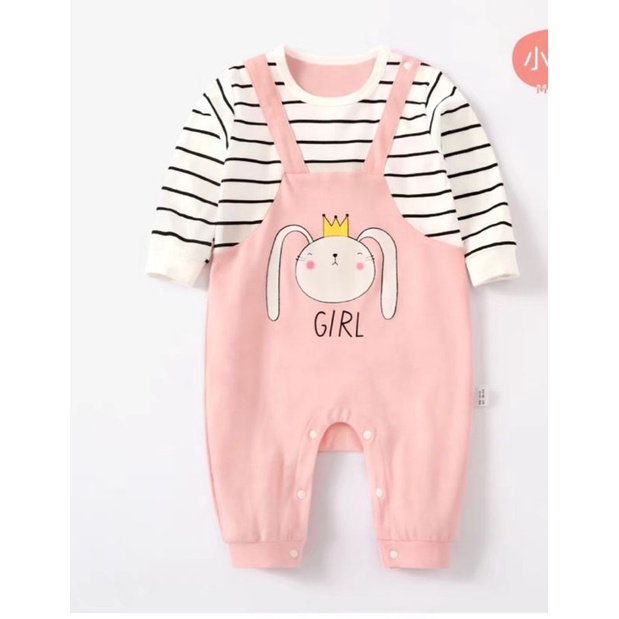 bộ bodysuit  yếm cotton dài tay cho bé trai/gái