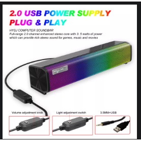 STIAYS Loa Máy Tính Với RGB USB Có Dây 3.5Mm Loa Máy Tính Bass Siêu Trầm Loa Cho MP3 Laptop Nhà nhà Hát Không có đánh gi