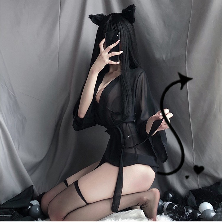 Áo Choàng Ngủ Nữ Kiểu Dáng Kimono Sexy Xuyên Thấu Gợi Cảm - ACVT005 - QuinBee | BigBuy360 - bigbuy360.vn