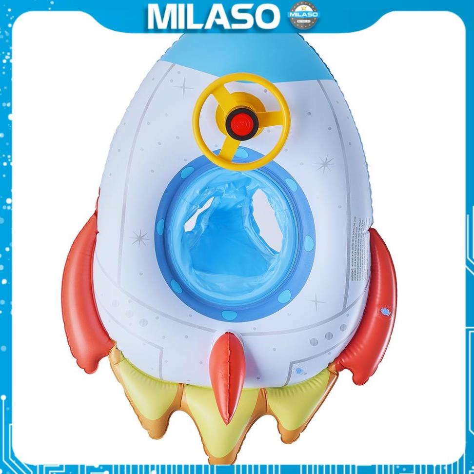 Phao bơi cho bé MILASO phao bơi chống lật an toàn hình tên lửa có xỏ chân độc đáo SS-001397