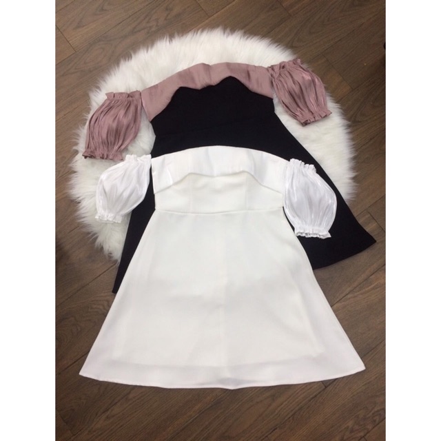 Đầm dự tiệc trễ vai tay phồng lịch sự quý cô | BigBuy360 - bigbuy360.vn