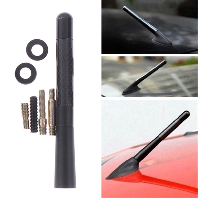 Ăng ten thu sóng Radio Fm 12cm giả vân carbon cho xe hơi, ô tô - Anten