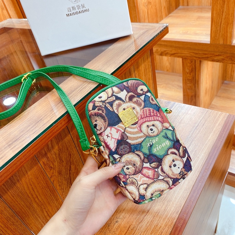 Mobile Túi Đeo Chéo Mini Đựng Điện Thoại Họa Tiết Hoạt Hình Dễ Thương Cho Nữ