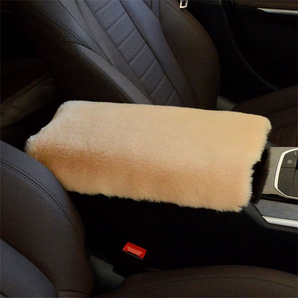Đệm lót tay vịn bằng lông thỏ mềm mại nhiều màu cho xe hơi