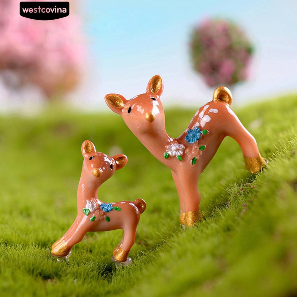 Mô Hình Chú Hươu Mini Trang Trí Tiểu Cảnh