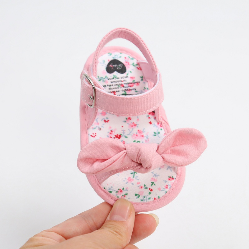 Giày sandal chống trượt gắn nơ thời trang mùa hè cho bé