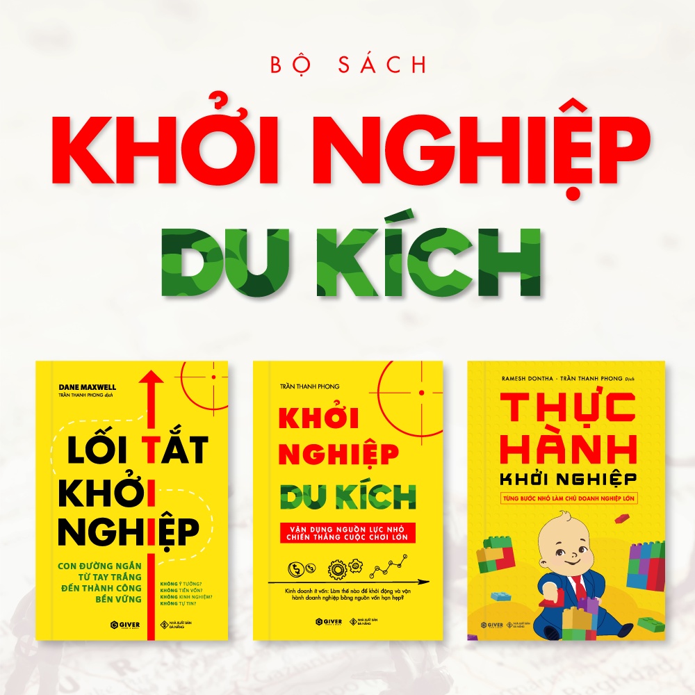 Sách - Combo Khởi Nghiệp Du Kích - Kinh Doanh Ít Vốn: Cách Để Khởi Động và Vận Hành Doanh Nghiệp Bằng Nguồn Vốn Hạn Hẹp