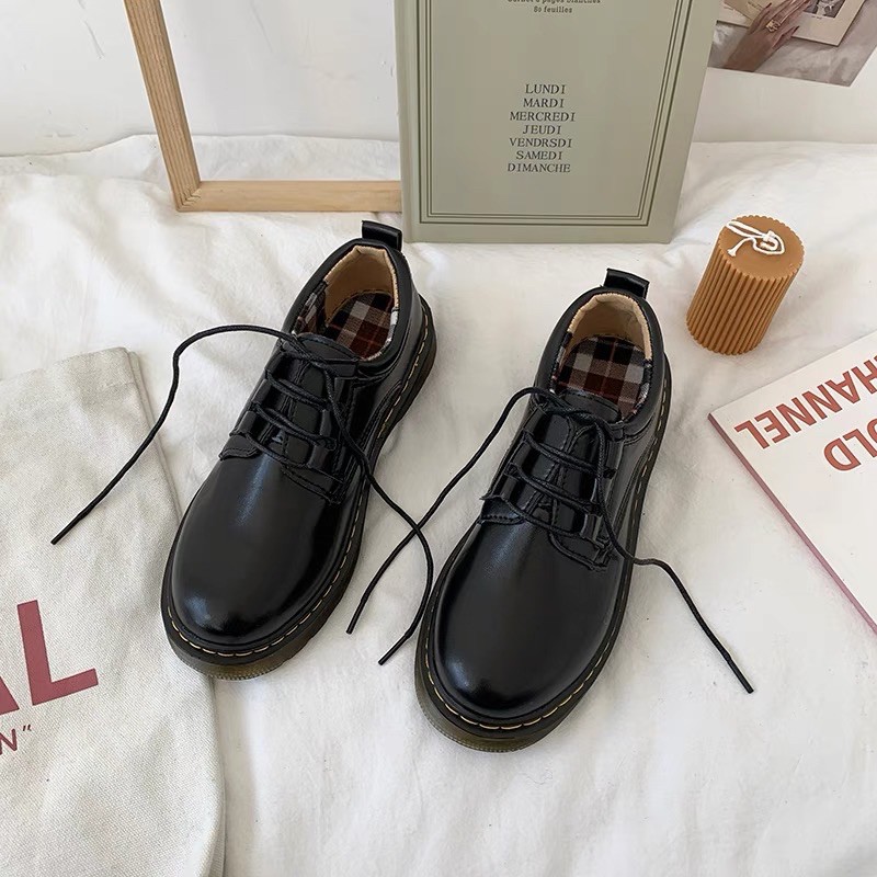 Giày oxford da nữ Dr Martens buộc dây vintage học sinh ulzzang Hàn Quốc [Yannie]