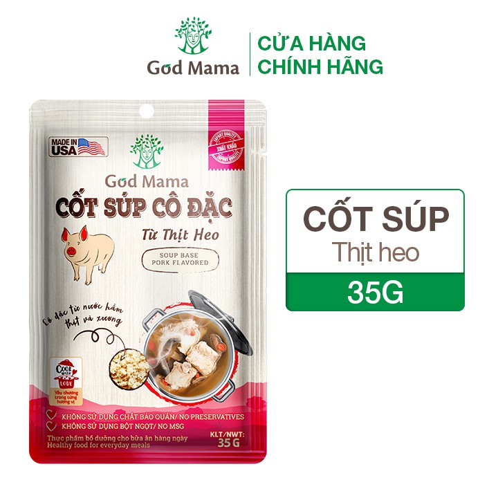 Cốt súp cô đặc - Từ thịt heo God Mama 35g