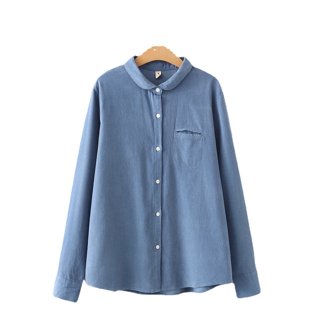 Áo Sơ Mi Nữ Tay Dài Có Túi Thiết Kế Mới Lạ