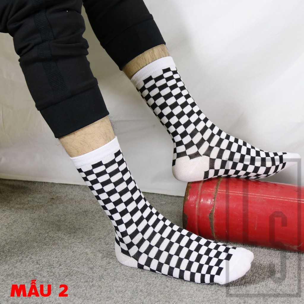 Vớ caro ulzzang unisex cổ cao - [SHOPEE TRỢ GIÁ]