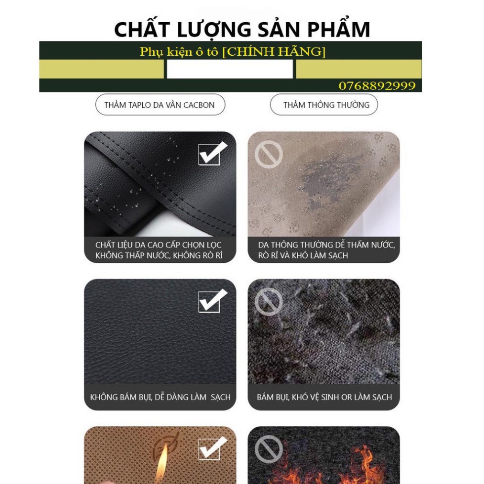 Thảm taplo da carbon chống nóng dòng xe Ford phukiensasa | BigBuy360 - bigbuy360.vn