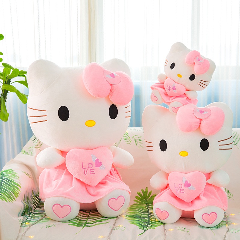 Thú Nhồi Bông Hình Mèo Hello Kitty Xinh Xắn Đáng Yêu