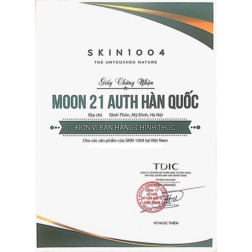 Tinh chất dưỡng ẩm sáng da rau má Madagascar Hyalu - Cica Blue Serum Skin1004 50ml Auth Hàn Quốc