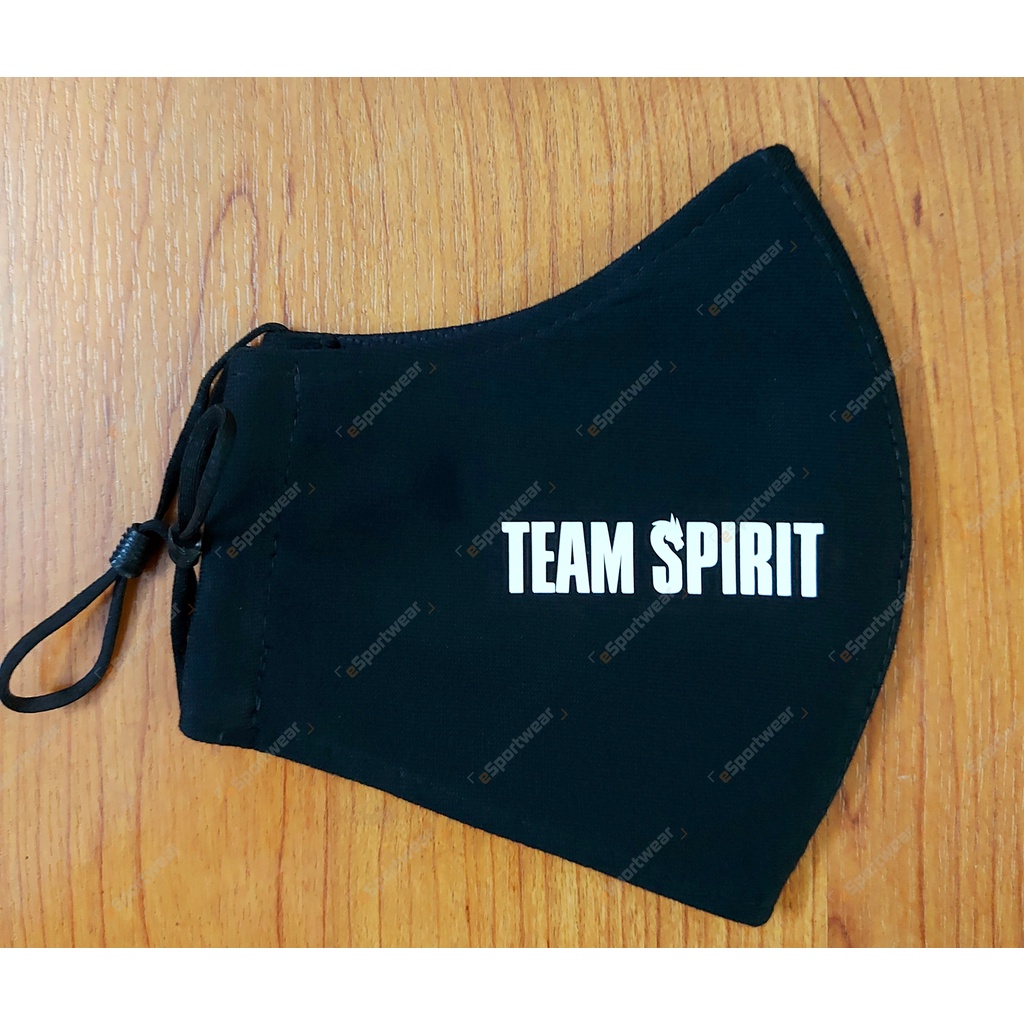 Combo 3 khẩu trang team Spirit - Khẩu trang vải 3 lớp - Dây rút điều chỉnh size.