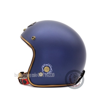 Mũ bảo hiểm 3/4 Napoli Sh Ruby - New (xanh đen nhám)