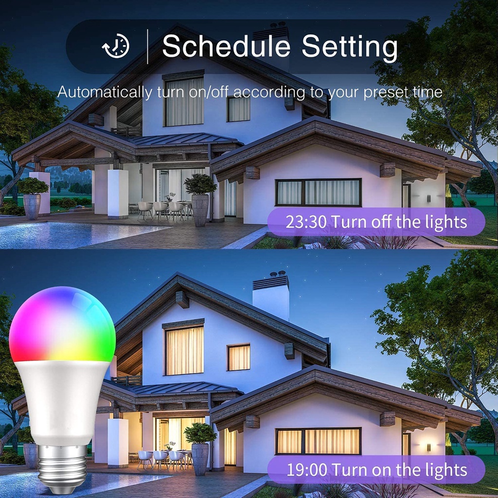 Bóng đèn LED Thông Minh WiFi E27 Bluetooth AC220V Điều Khiển Từ Xa RGB 16 Ánh Sáng Thay đổi Màu Sắc