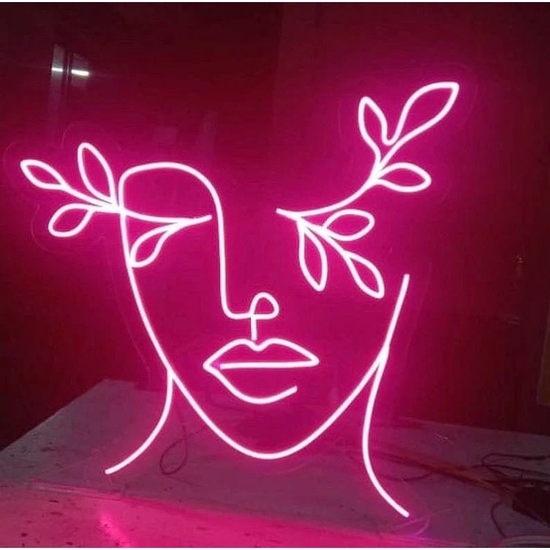 Đèn Led Neon Hình Cô Gái Siêu Đẹp Trang Trí Phòng Ngủ, Phòng Trang Điểm, Tiệm Nail, Beauty... - Phukienled