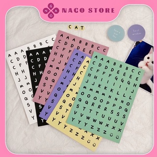 Tấm sticker in chữ cái tiếng anh / số đếm 123 xinh xắn Nago Store