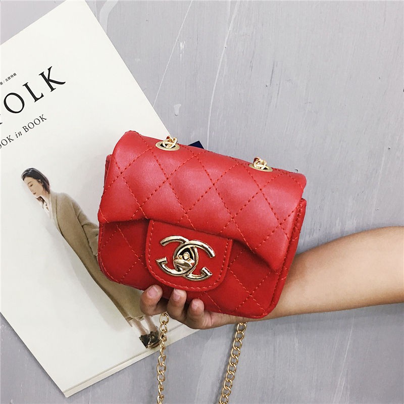 2018 new children's bag messenger bag princess messenger bag Korean fashion girl small fragrance bag chain bag tide