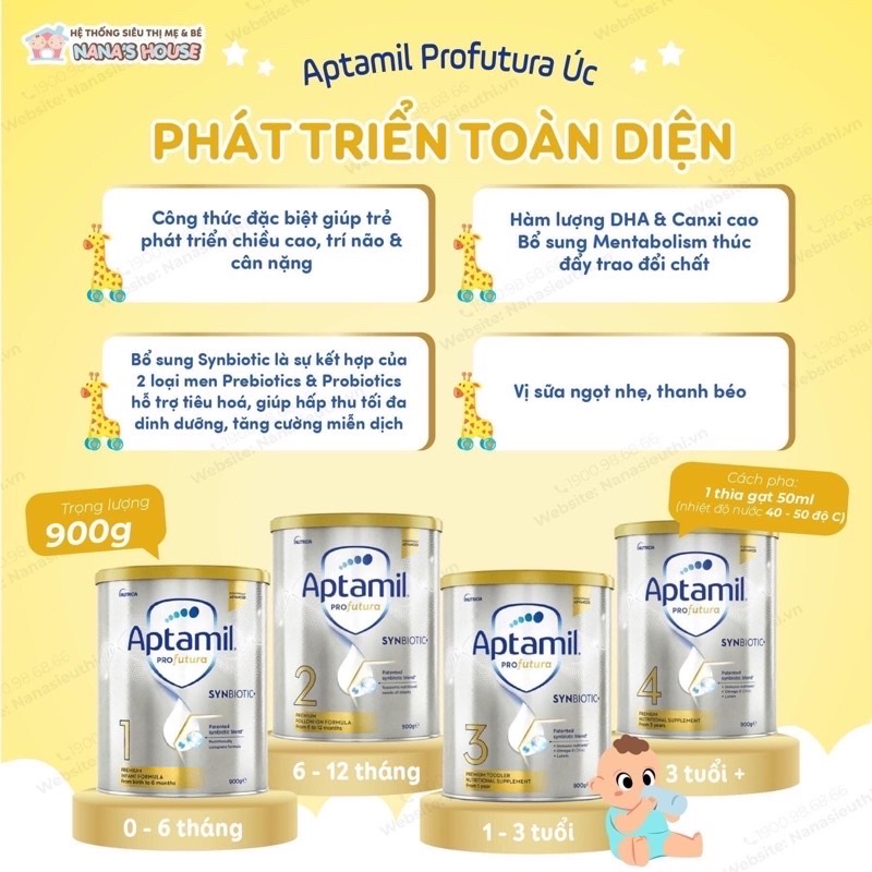 Sữa Aptamil Profutura Úc 900gr số 3 hàng Air