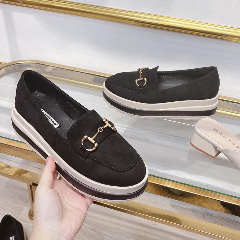 Giày slip on đế xuồng quai xích ngang loại 1 fullbox