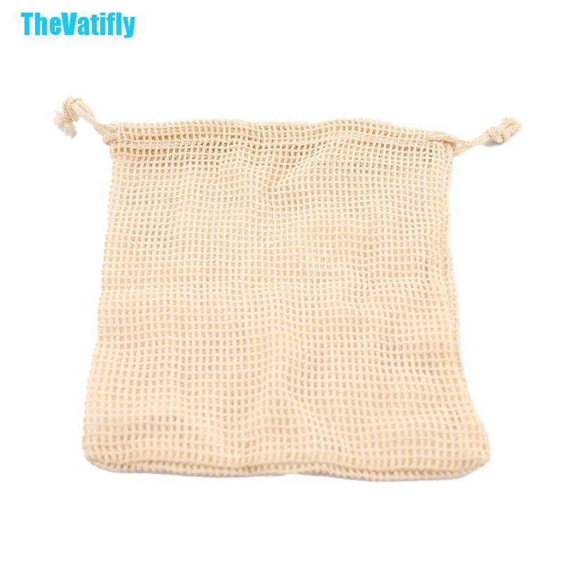 (Hàng Mới Về) Túi Lưới Cotton Có Thể Giặt Được