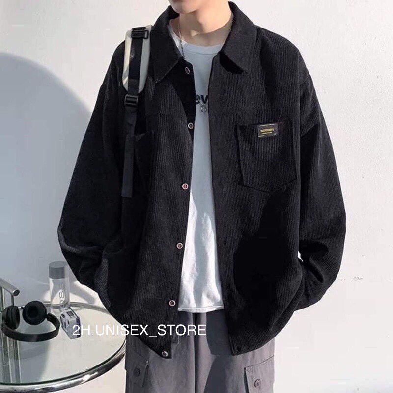 ÁO SƠ MI NHUNG TĂM VINTAGE FORM RỘNG UNISEX 2H.UNISEX_STORE