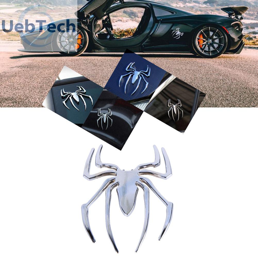 Decal Dán Trang Trí Hình Nhện 3d Mạ Điện Cho Xe Hơi