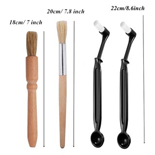 Set 4 cọ gỗ vệ sinh máy xay cà phê espresso