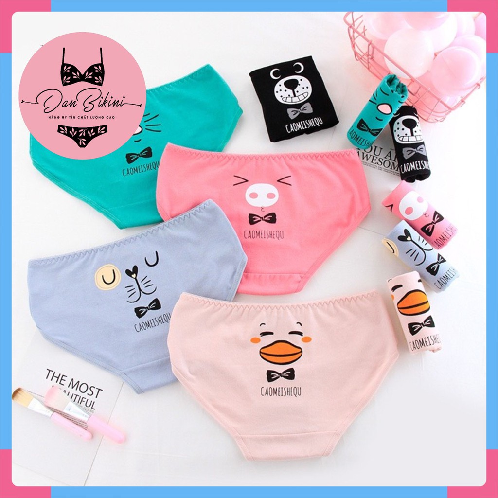 Quần Lót Nữ - Quần Lót Nữ cotton dễ thương gợi cảm thoáng mát in hình hoạt hình DAN STORE MÃ L105