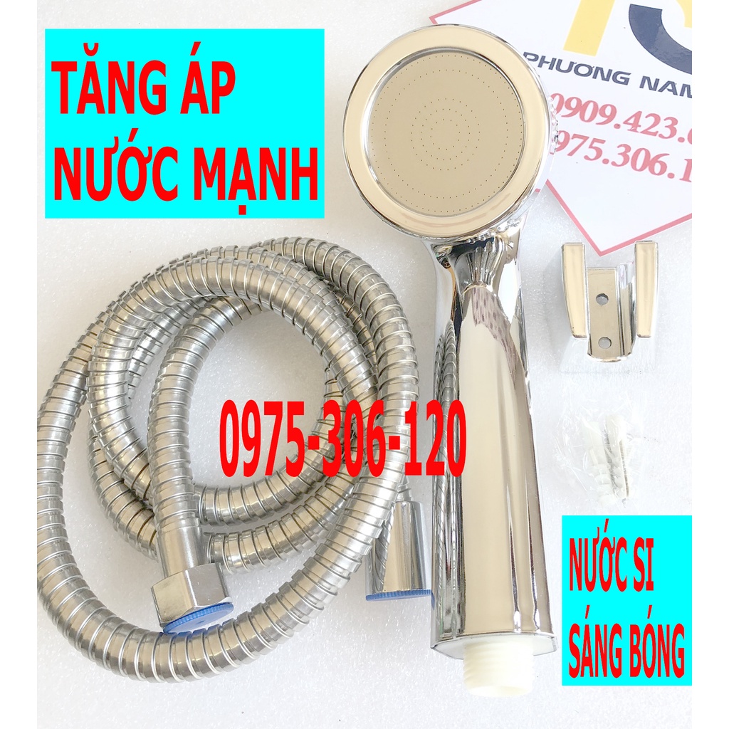 [TĂNG ÁP NƯỚC MẠNH] Tay Sen Tắm Tăng Áp Vòi hoa sen và Dây Sen và Cài Sen TS16 TS TĂNG ÁP TRÒN