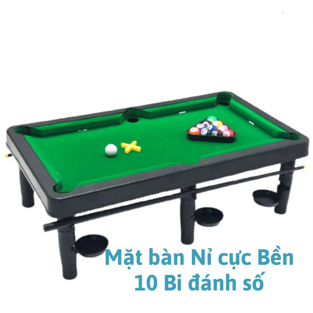 Bàn Bi a Mini , Bida Mini giá rẻ cho trẻ em và người lớn, 10 bi Đánh Số - Mặt bàn Nỉ không bong -dc4532