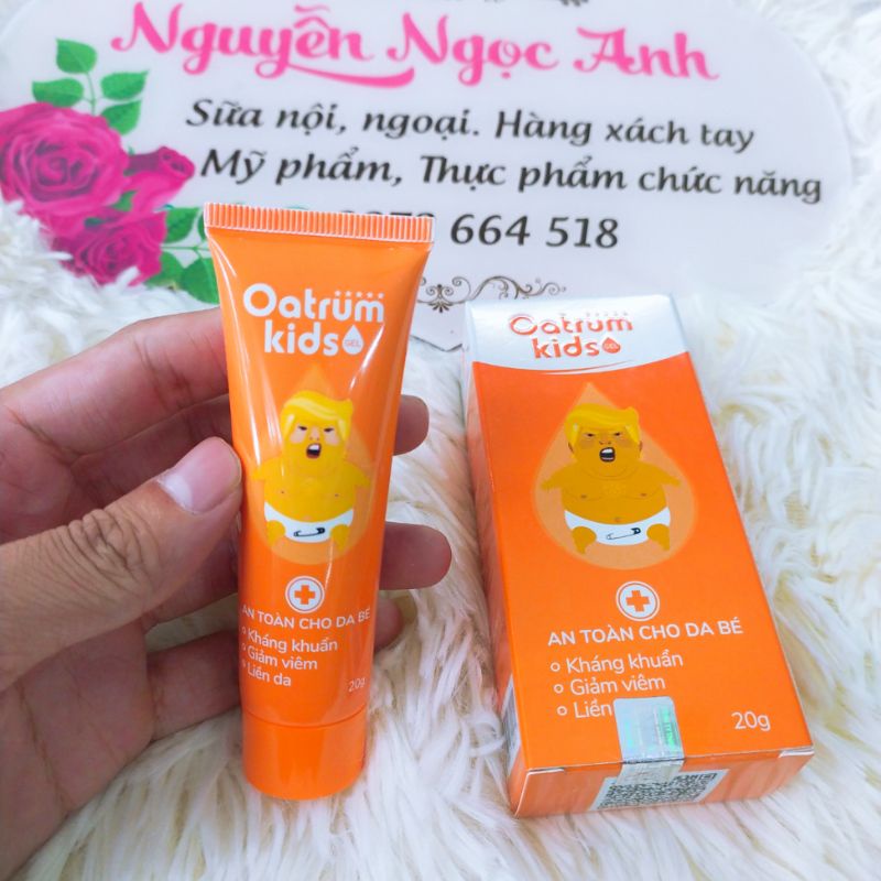 Gel bôi Oatrum Kids - Hăm, tràm sữa, mụn nhọt, rôm sẩy trẻ sơ sinh 20gram