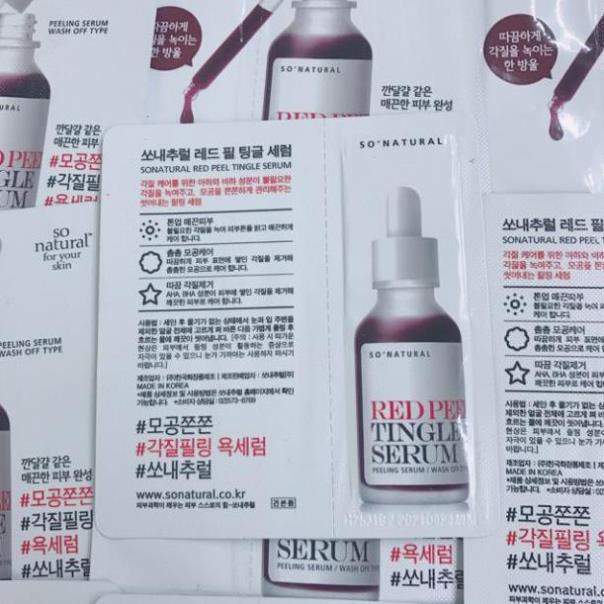 ✅  Sample  Red Peel Tingle Serum - Peel Da Không Bong Tróc