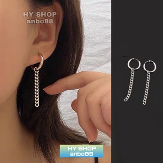 khuyên tai titan dây xích cá tính không gỉ không dị ứng cho nam và nữ unisex BTS