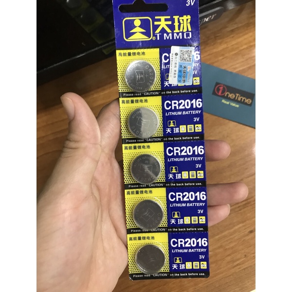 Vỉ 5 viên pin HK CR2016 Lithium Battery 3V - Cmos CR2016