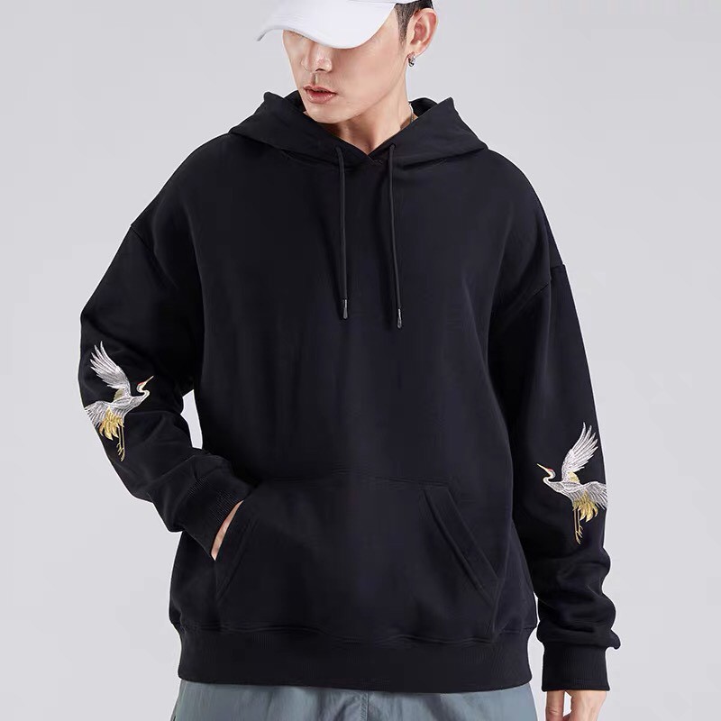 ÁO KHOÁC HOODIE NAM NỮ VẢI NỈ CÒ TRẮNG Unisex hoodies