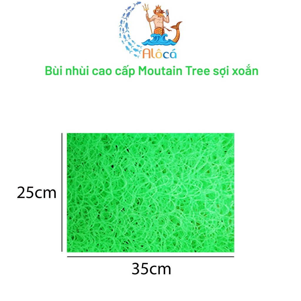 Bùi nhùi Mountain Tree không keo cỡ 30x10cm đến 35x35cm làm sạch nước bể cá cảnh