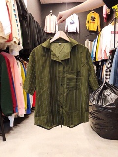 Áo sơ mi lụa nam nữ hàng unisex