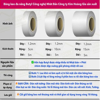 5cm x 5m BĂNG KEO CHỐNG THẤM-CHỐNG DỘT MÁI TÔN ĐA NĂNG- SIÊU BỀN-SIÊU DÍNH-GIẢI PHÁP CHỐNG DỘT CHO NGÔI NHÀ CỦA BẠN
