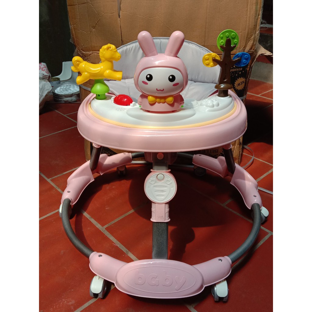 XE TRÒN TẬP ĐI CHO BÉ - XE TẬP ĐI CHO BÉ- MONMYKIS - CÓ KHAY ĂN DẶM - 5 CHẾ ĐỘ ĐIỀU CHỈNH