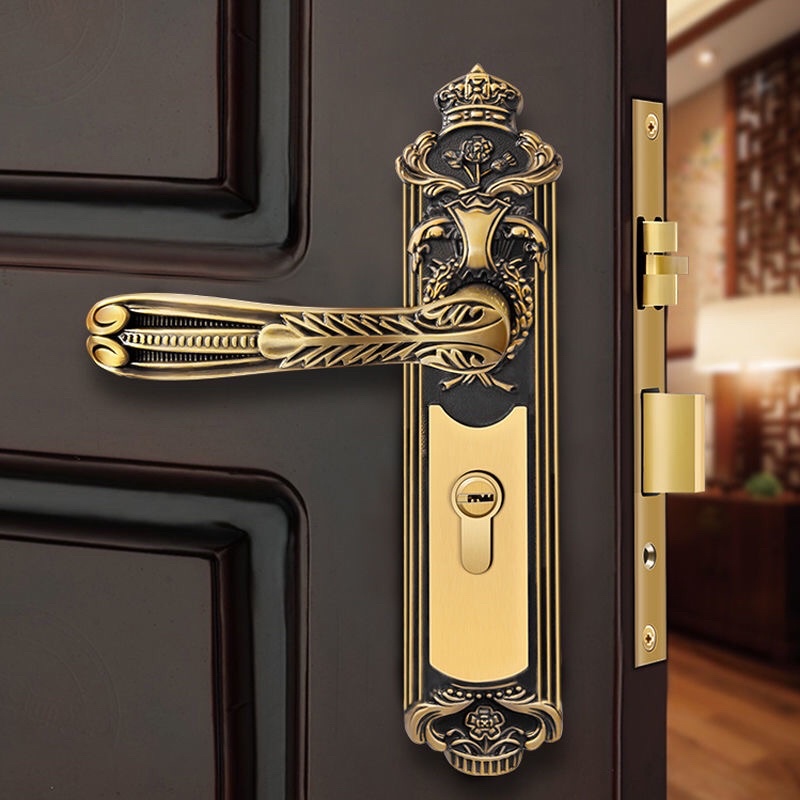 Khoá đồng cửa thông phòng nội thất Âu Châu Style sang trọng phù hợp cho tất cả các loại cửa gỗ, nhựa tay gạt