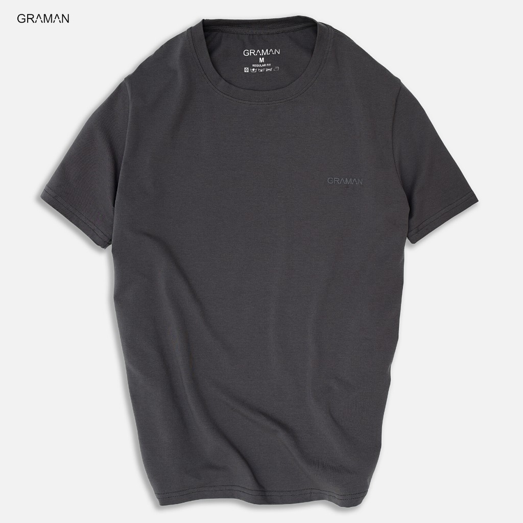 Áo thun nam cổ tròn GRAMAN vải Cotton co giãn,dày dặn, form regular fit A1 - 3 màu | BigBuy360 - bigbuy360.vn